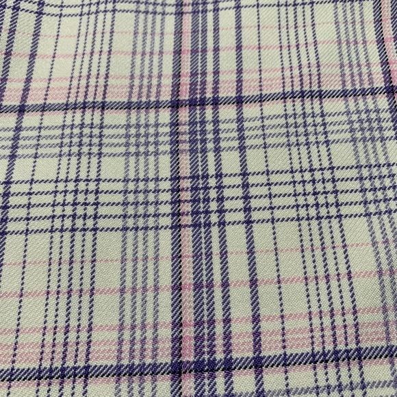 BP. | Women | Purple Ivory Veronika Plaid Crop Camp Button Front Top | Small - Picture 9 of 9